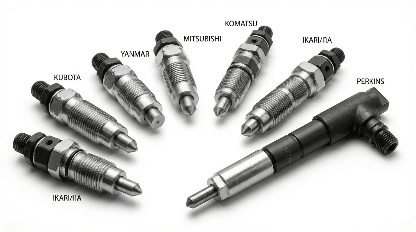 Injector motor diesel nou pentru excavatoare și tractoare Kubota, Yanmar și Perkins, gata de montaj - injectormotor.ro